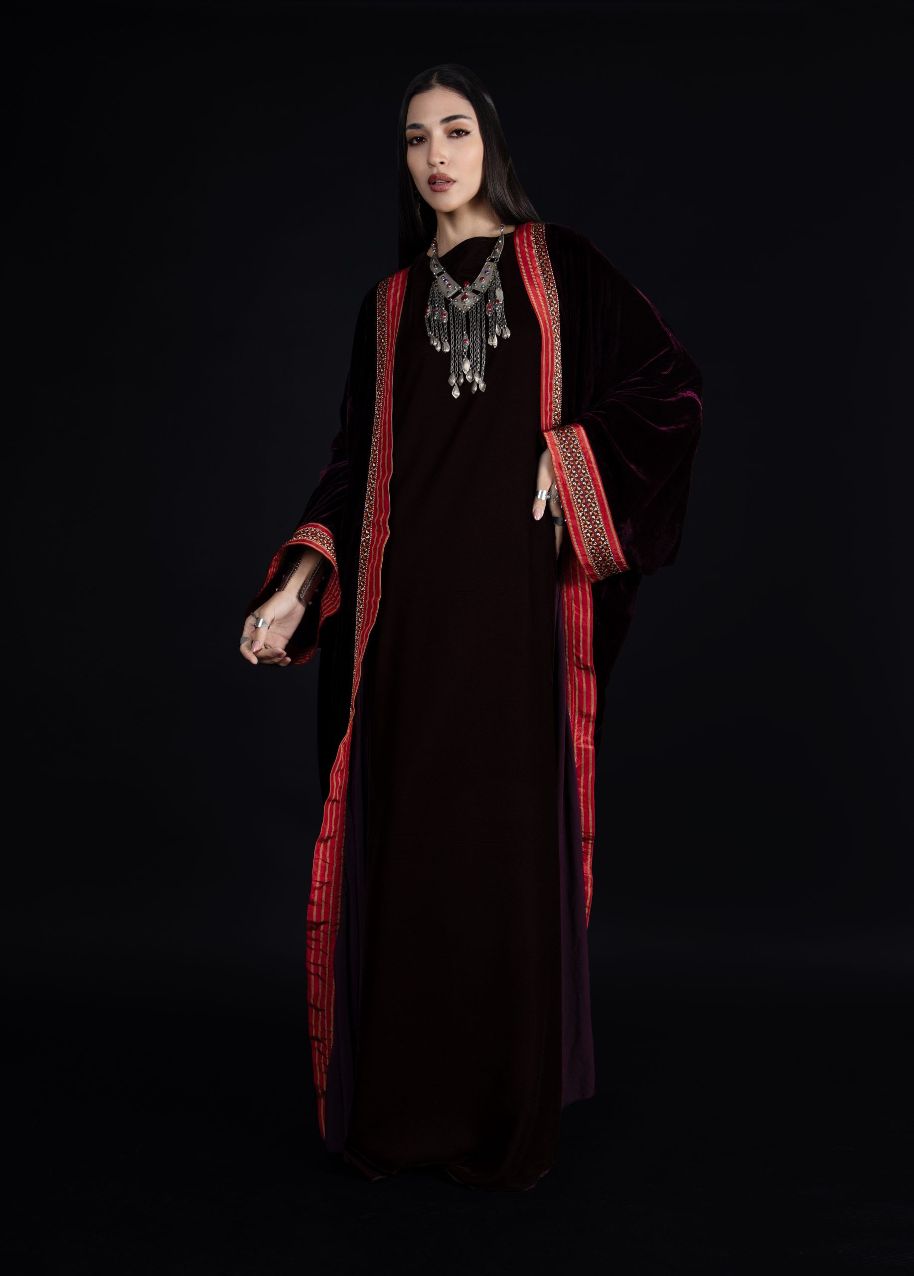 The Royal Maroon Kaftan - Image 2
